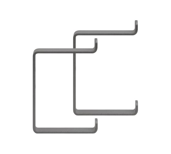 Изображение товара Держатель для лыж настенный DOMART 150x110x24x20 серый металлик 4660046017682