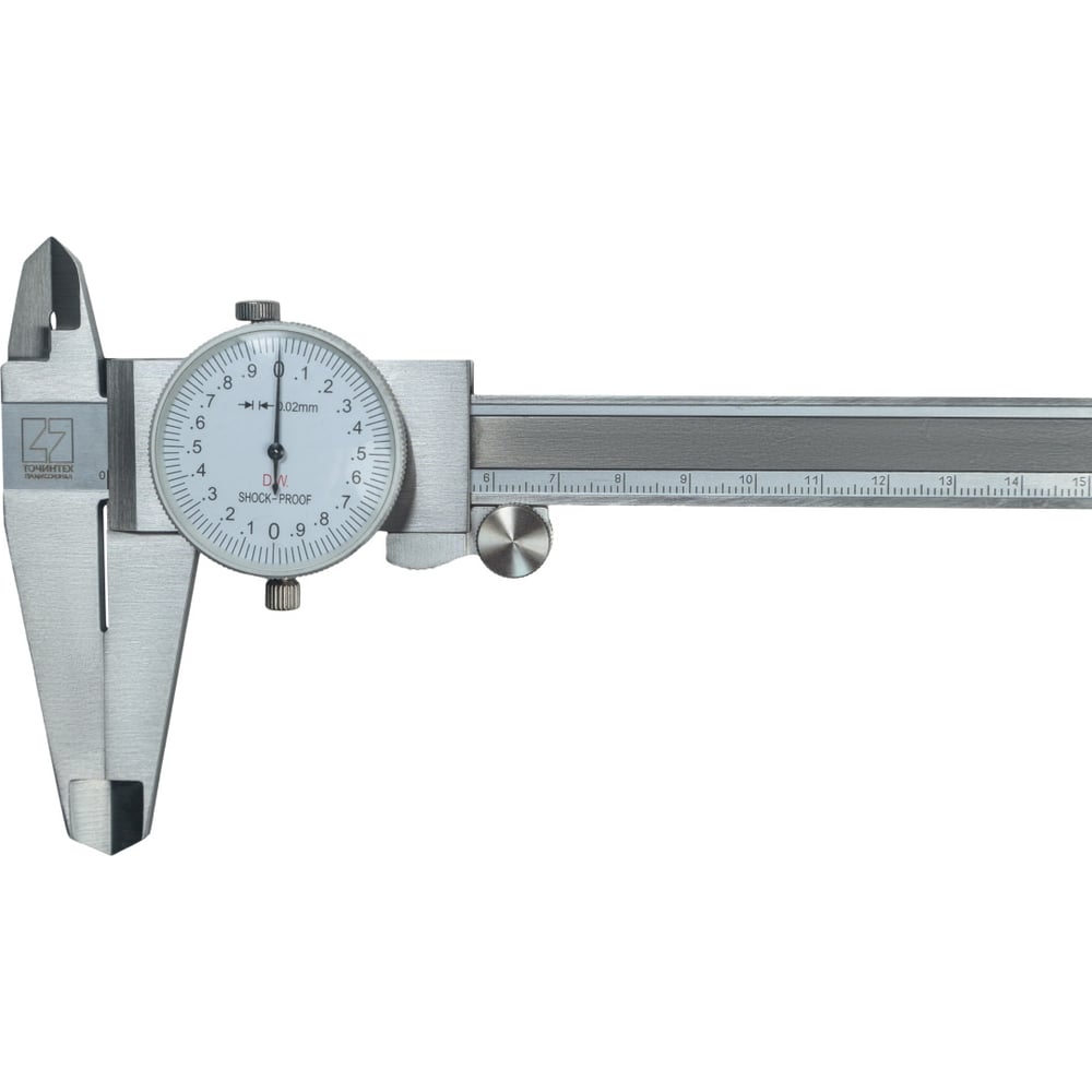 Изображение товара Штангенциркуль с круговой шкалой ТОЧИНТЕХ ШЦК-300-0.02 нержавеющая сталь профессиональный