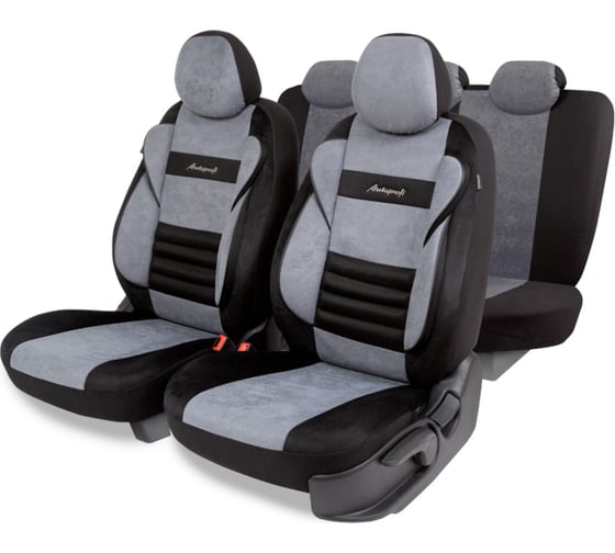 Изображение товара Авточехлы AUTOPROFI серия Premium, Combo Comfort. Велюр, 5 мм. поролон, 4 молнии на заднем сидении, 11 предметов., чёрн./т.серый CMB-1105PV BK/D.GY