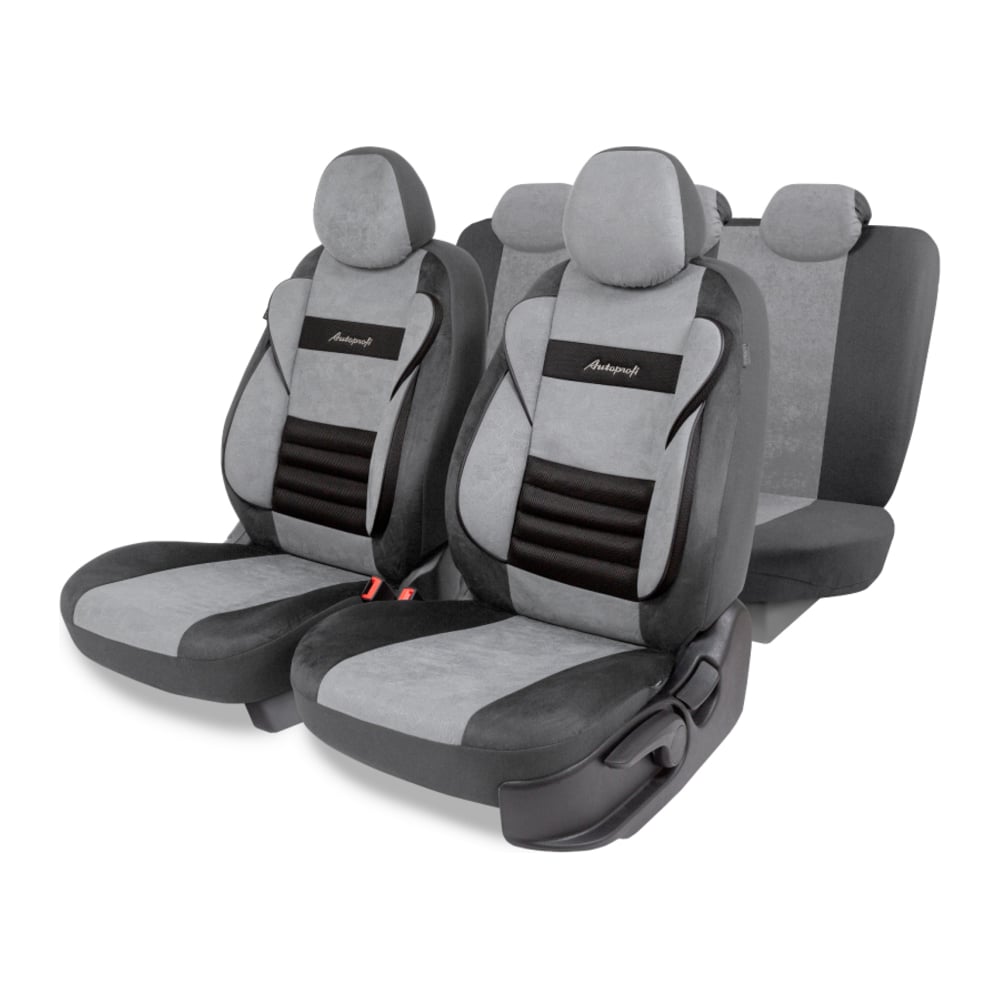 Изображение товара Авточехлы AUTOPROFI серия Premium Combo Comfort велюр 5 мм поролон универсальные серые