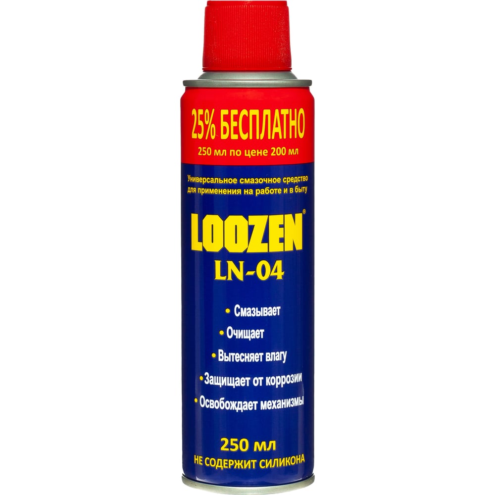 Изображение товара Универсальное смазочное средство для применения на работе и в быту LOOZEN LN-04, 250мл LN04/250