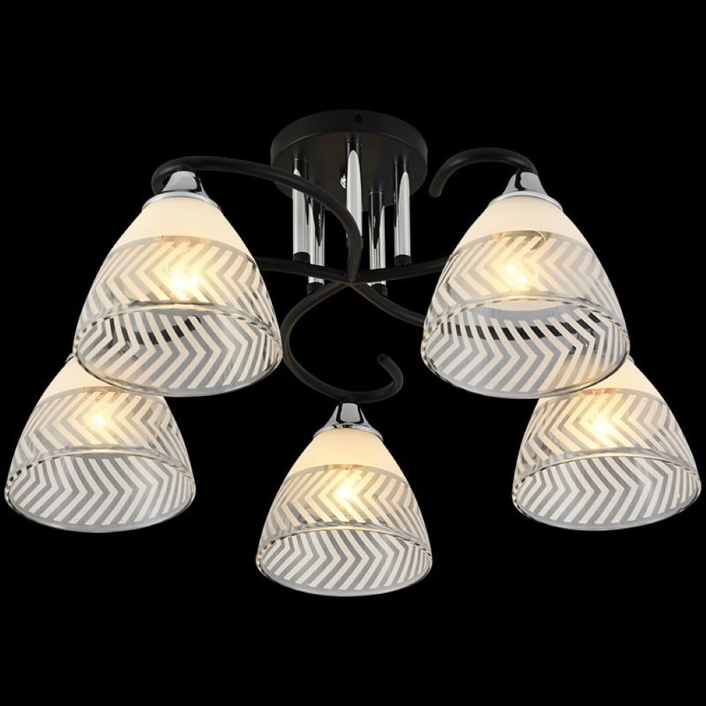 Изображение товара Потолочная люстра ReLuce 11391-0.3-05B BK+CR 5 ламп модерн дизайн