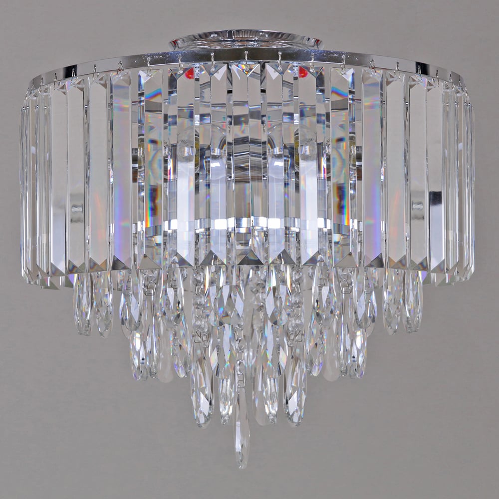 Изображение товара Потолочная люстра ReLuce 09055-3.3-06 CR модерн хром с хрусталем 6 ламп