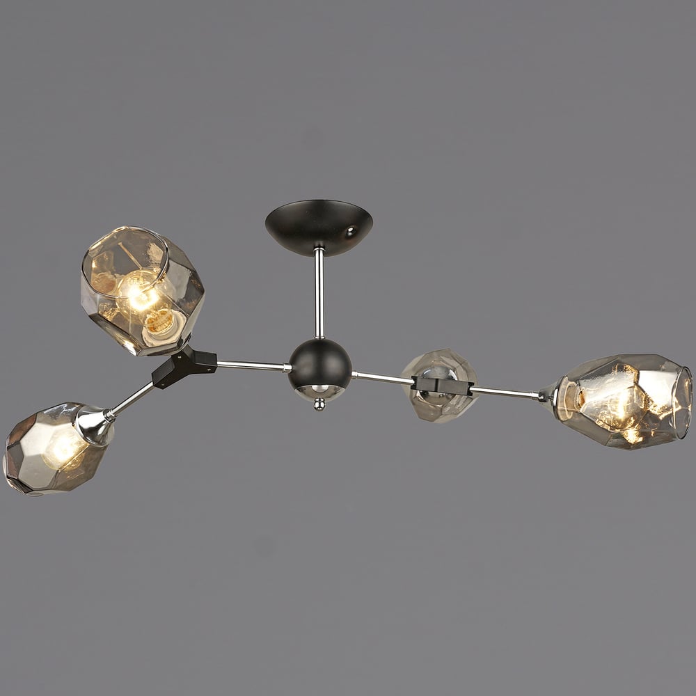 Изображение товара Потолочная люстра ReLuce 04209-0.3-04 CH+BK стиль модерн черный хром