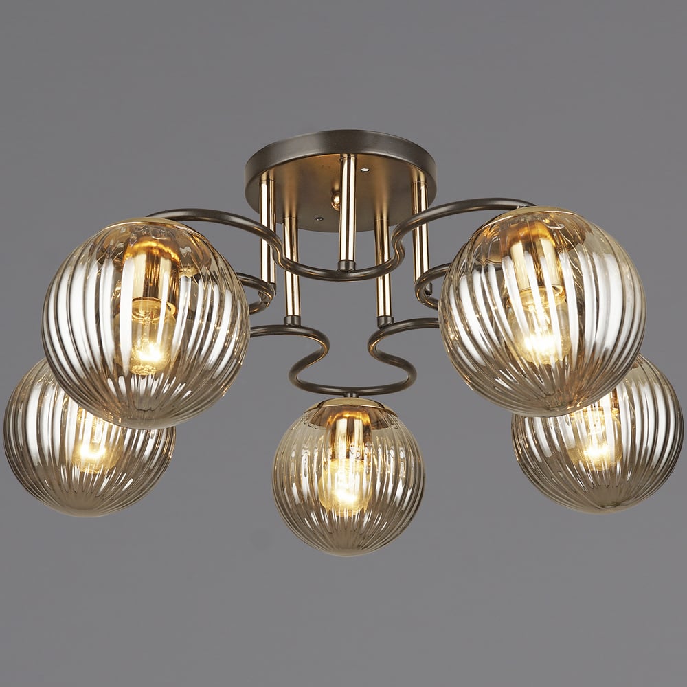 Изображение товара Потолочная люстра ReLuce 04204-0.3-05 COFFEE+FGD стиль модерн 5 ламп IP20