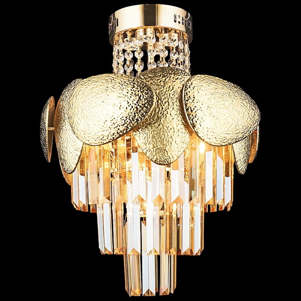 Изображение товара Потолочная люстра ReLuce 01976-0.3-5+4 стиль модерн золотая из металла и хрусталя