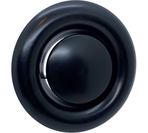 Изображение товара Диффузор-анемостат DEC вытяжной черный 100мм, DVS100 REGA из оцинкованной стали DVS100 REGA Black