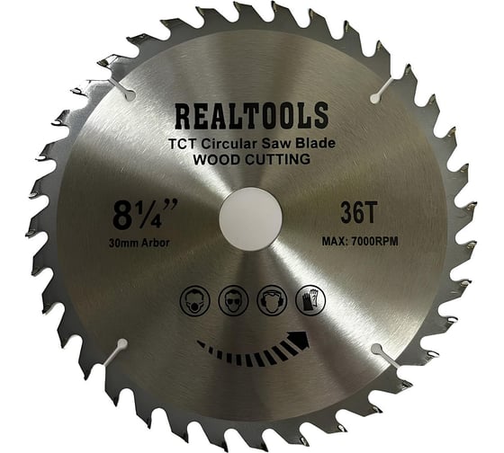 Изображение товара Диск пильный по дереву REALTOOLS 210x30/20x36Т RTL-CSB-TCT-21036
