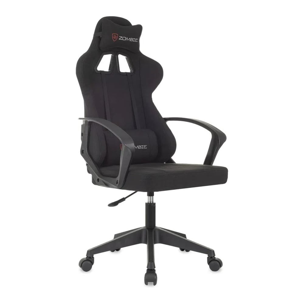 Изображение товара Кресло игровое ZOMBIE Carry черный, с подголовником, крестовина пластик, пластик черный 2082333