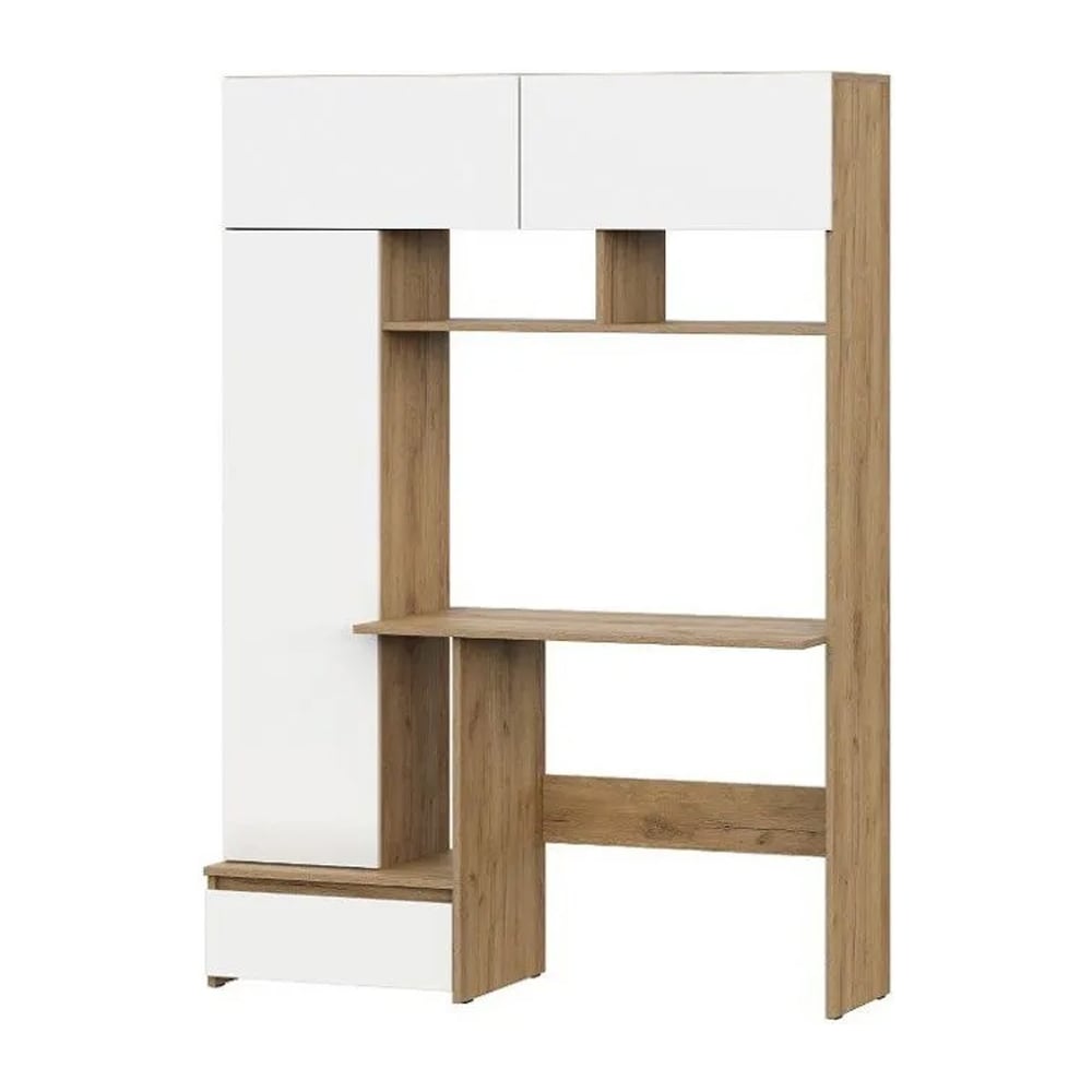 Изображение товара Компьютерный стол Арника Некст 1 дуб золотой белый современный письменный стол