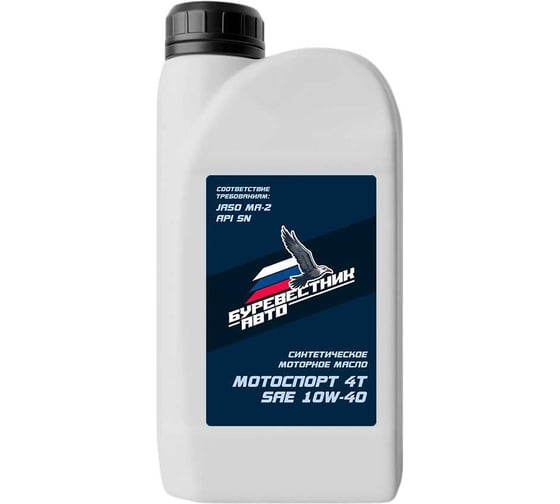 Изображение товара Моторное масло Буревестник-Авто МОТОСПОРТ 4Т SAE 10W-40 Синтетическое 1л 79585