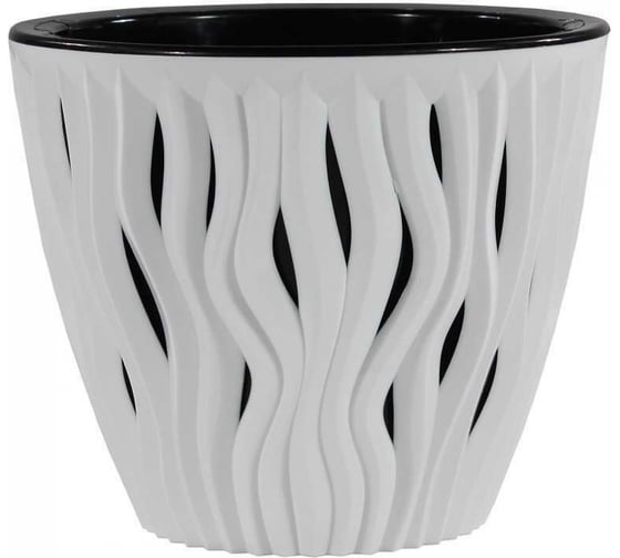 Изображение товара Кашпо bmc КШ5409 Вдохновение белое/черное, 17х17 см, 2.25 л 057567