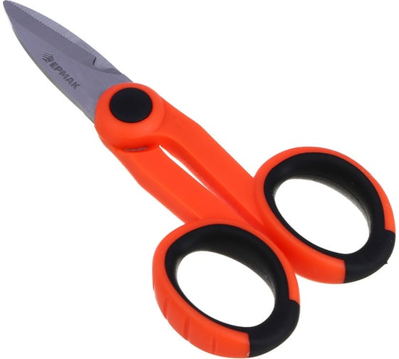 Изображение товара Ножницы универсальные ЕРМАК 14см, лезвия 2CR13, рукоятка PP+TPR, блистер 624-105