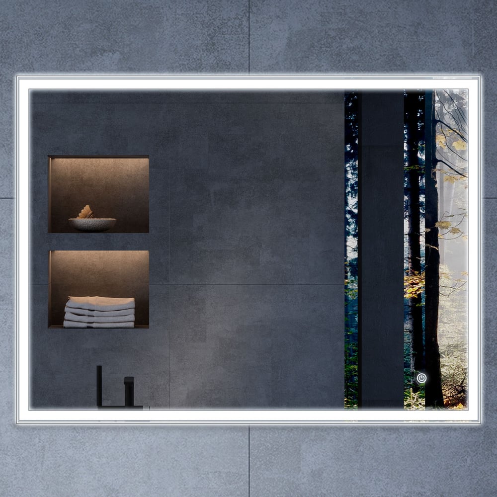 Изображение товара Зеркало VINCEA LED 1000x800 с сенсорным выключателем и диммером VLM-3VN100