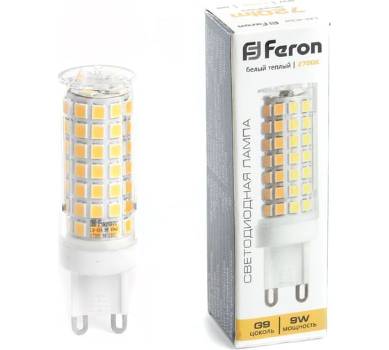 Изображение товара Светодиодная лампа FERON LB-434 G9 9W 2700K 38146