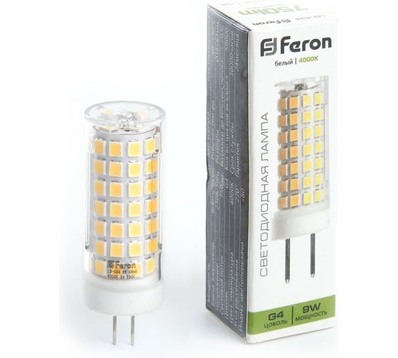 Изображение товара Светодиодная лампа FERON LB-434 G4 9W 4000K 38144