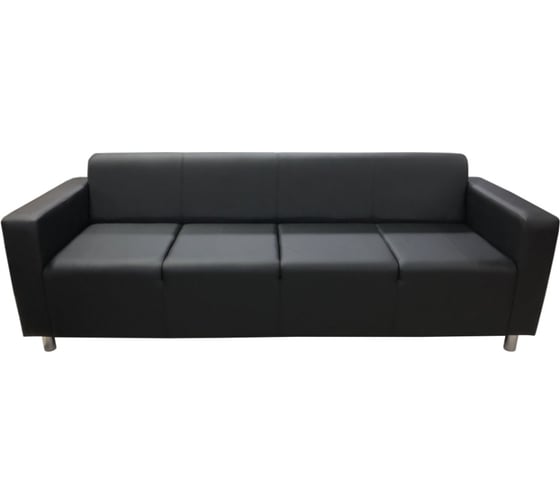 Изображение товара Диван Мягкий офис Артур Люкс четырехместный черный АРТЛЮ401ЧН