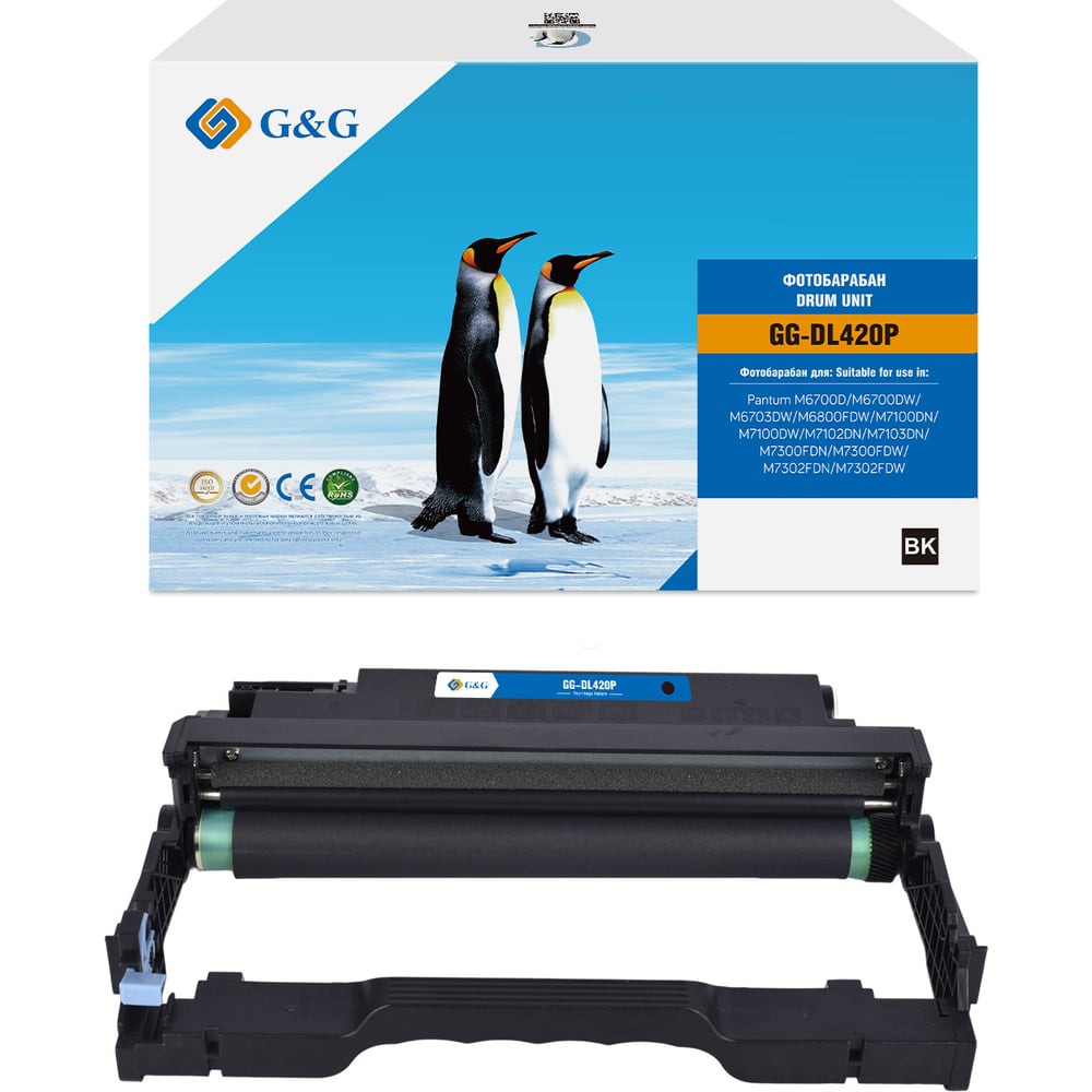 Изображение товара Фотобарабан G&G GG-DL420P черный для Pantum M6700D M6700DW M6703DW