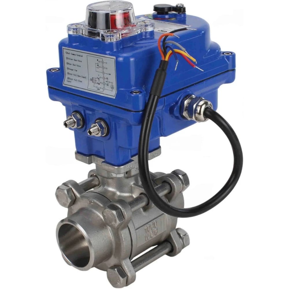 Изображение товара Кран DN.ru 316-316-PTFE-FP-W-ISO-H WDVF Ду32 Ру63 профессиональный разборный двухходовой нержавеюща