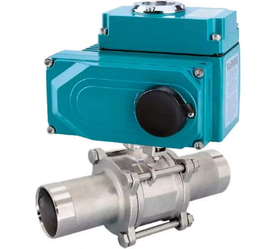 Изображение товара Кран шаровой DN.ru 304-304-PTFE-W-ISO-H Ду100 Ру16 с 1/4-оборотным электроприводом QT2-N-020 380В D160-54835