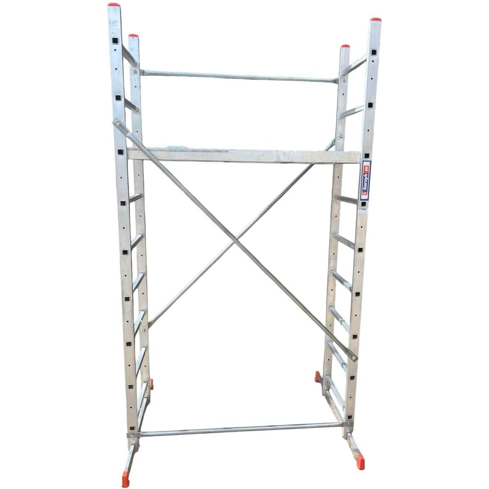 Изображение товара Помост Sarayli 2x9 5159-К алюминиевый полупрофессиональный с колесами