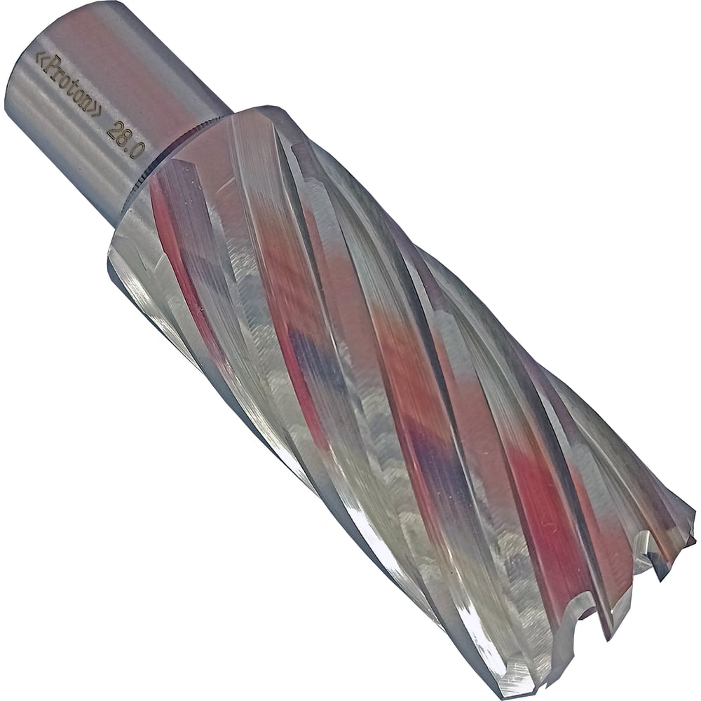 Изображение товара Сверло корончатое PROTON 28 мм 50 мм быстрорежущая сталь Weldon 19