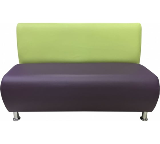 Изображение товара Секция дивана Мягкий офис Классик двухместная салатовая-фиолетовая КЛ601СЛТФЛТ