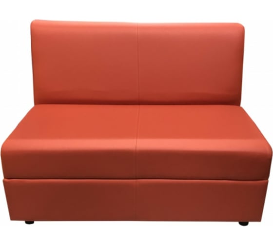 Изображение товара Секция дивана Мягкий офис Кардинал двухместная оранжевая КРД601ОР