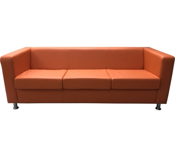 Изображение товара Диван Мягкий офис Аполло Люкс трехместный оранжевый АПЛЮ301ОР