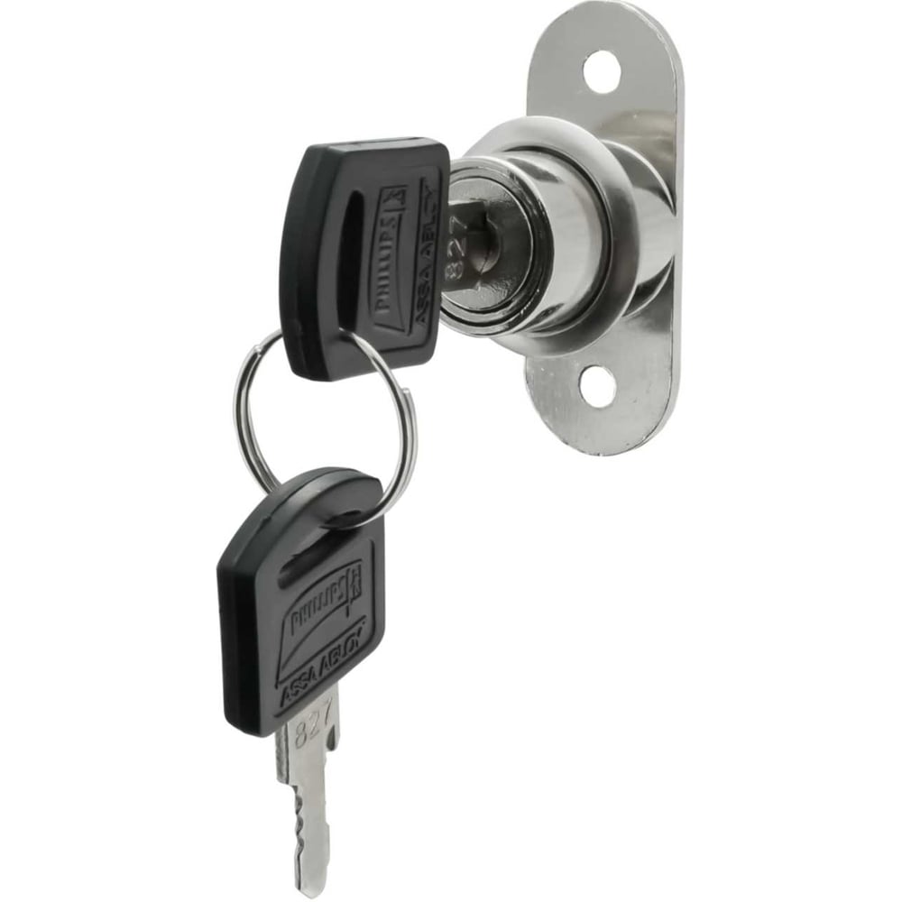 Изображение товара Мебельный замок SU 105 4 шт. металлический хром врезной с 2 ключами