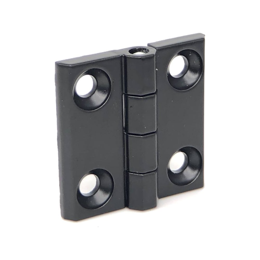 Изображение товара Петля замок.su 082 C 40x40 черная мебельная петля накладная 10 шт
