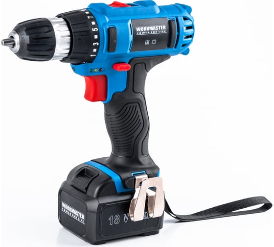 Изображение товара Аккумуляторная дрель-шуруповерт WorkMaster АШ-18ЛА