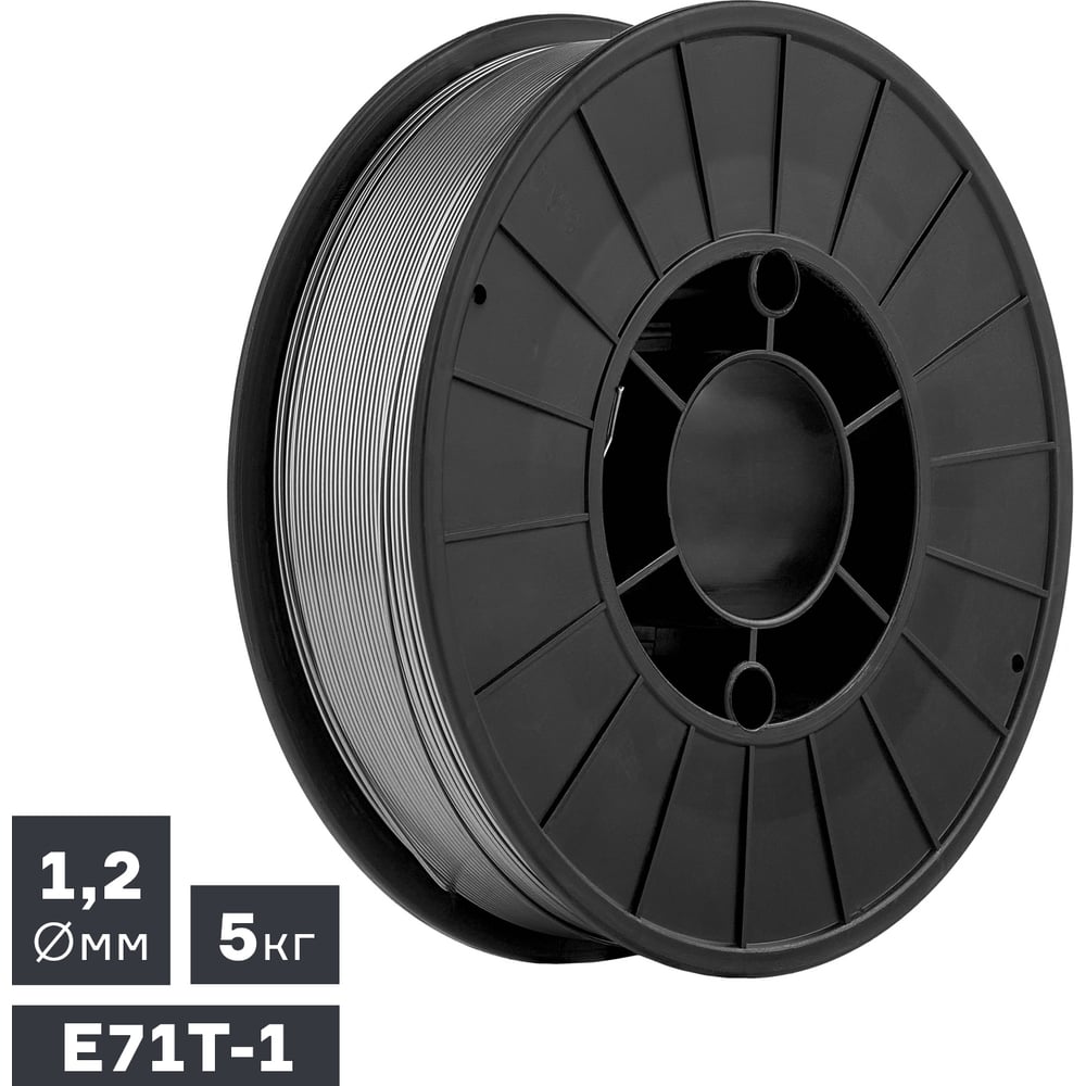 Изображение товара Проволока сварочная ПТК MIG E71T-1 1.2 мм 5 кг порошковая газозащитная