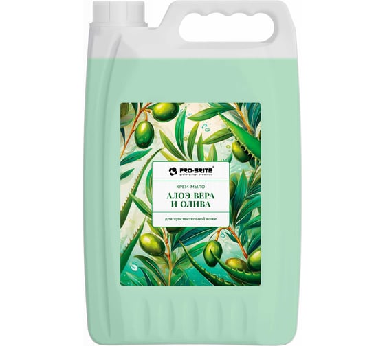 Изображение товара Жидкое крем-мыло Pro-Brite алоэ вера и олива, 5 л 1611-5