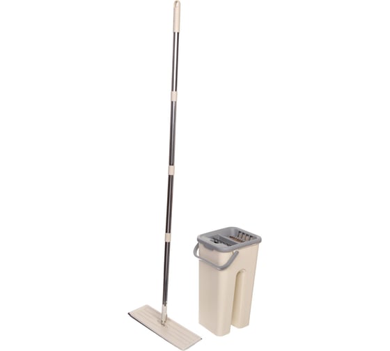 Изображение товара Набор для уборки Селфи ведро с отжимом, швабра, две насадки, в цветной коробке 923-151