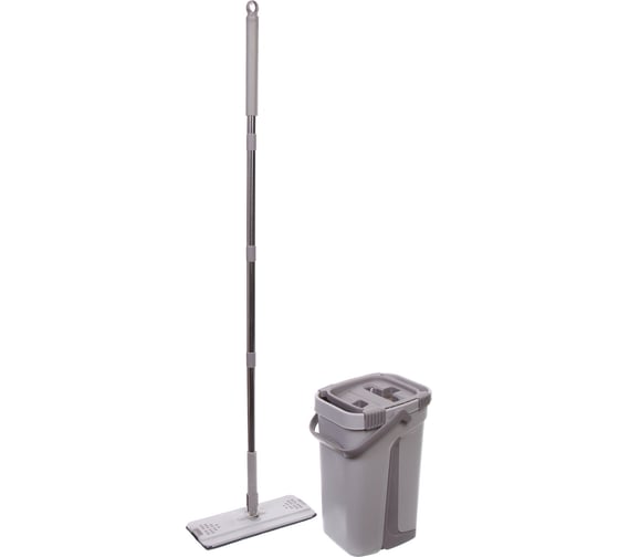 Изображение товара Набор для уборки Селфи Спарклин ведро с отжимом, швабра, две насадки, в цветной коробке ZY021 923-158