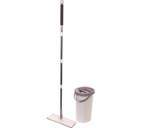 Изображение товара Набор для уборки Селфи Золушка ведро с отжимом, швабра, две насадки, в цветной коробке ZY018 923-164