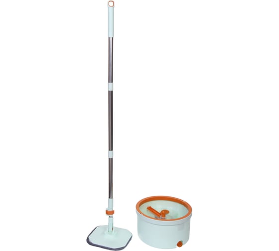 Изображение товара Набор для уборки Селфи Идеальная уборка ведро с отжимом, швабра, две насадки, в цветной коробке 923-168