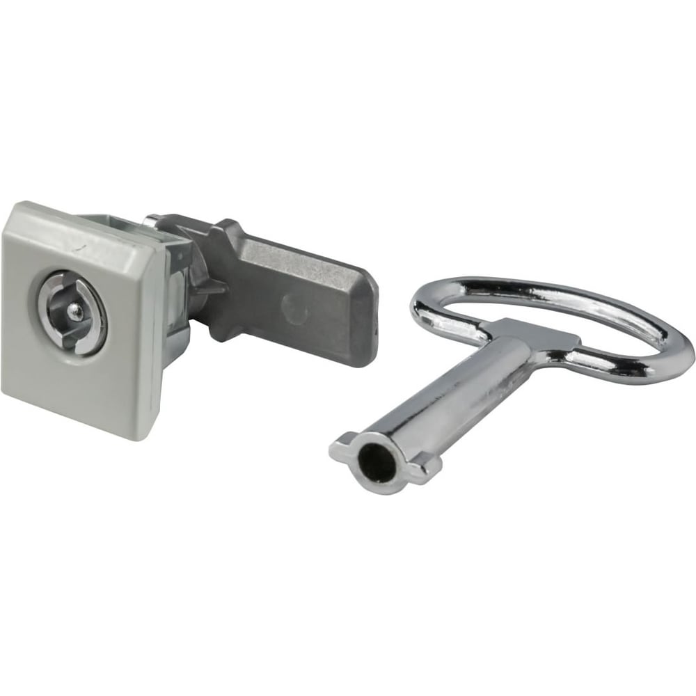 Изображение товара Мебельный замок PS-001 врезной цилиндровый серебристый для мебели