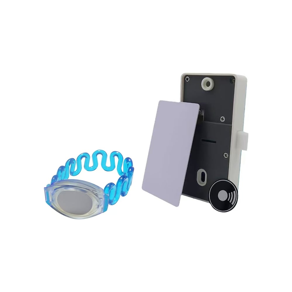 Изображение товара Электронный мебельный замок su 0805K невидимка с ключ-браслетом синий