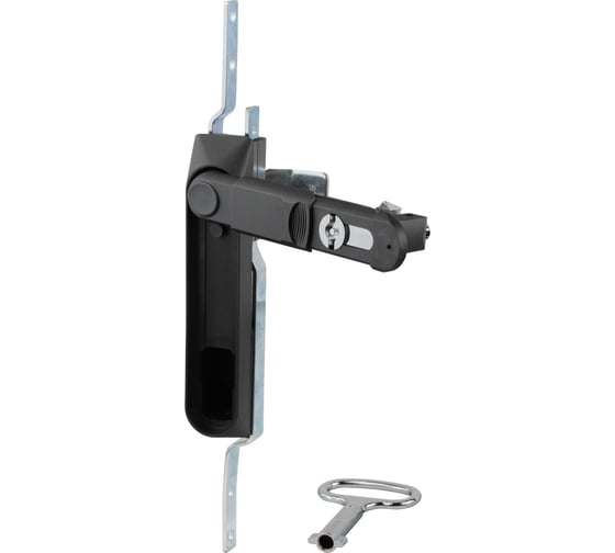 Изображение товара Замок мебельный замок.su MS-1848-3KA/P ригель изогнутый /+8 мм/, ключ бабочка 0986 KA/P