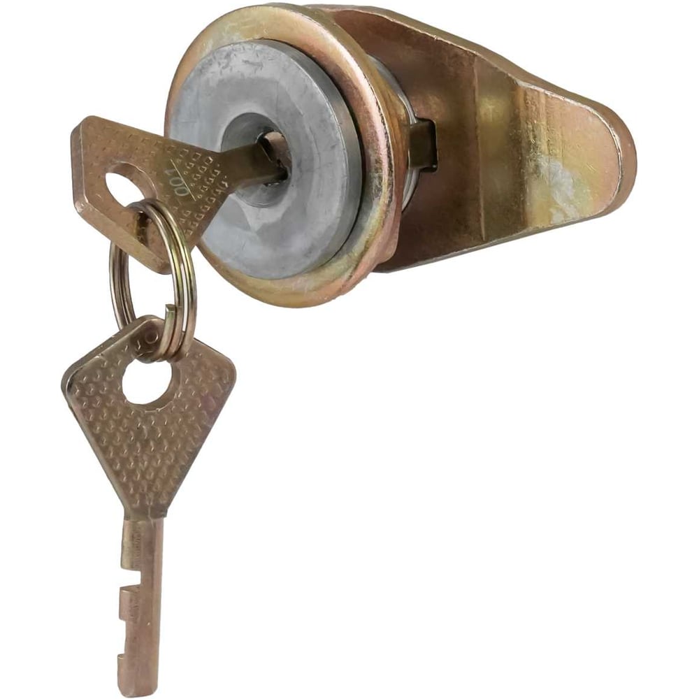 Изображение товара Мебельный замок ЗП-1 мастер с дисковым ключом и защитой металл/дерево Золото