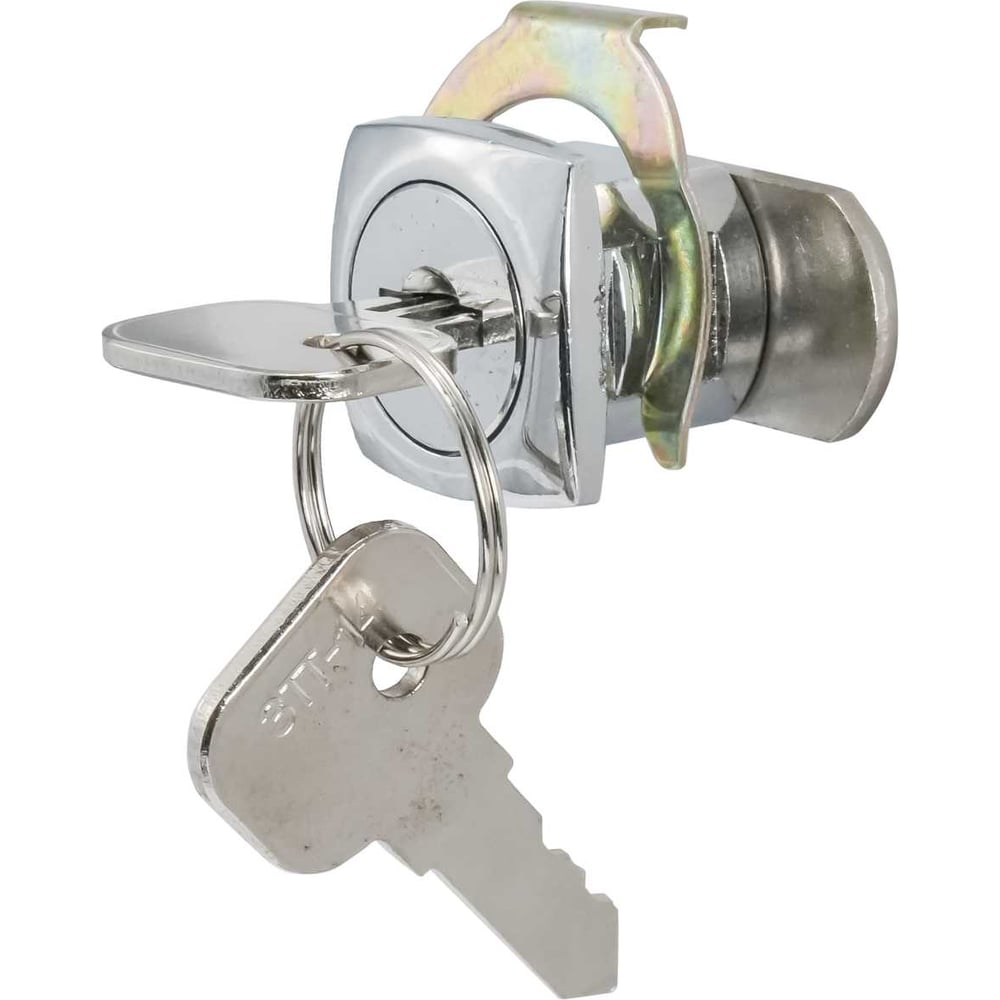 Изображение товара Мебельный замок ЗП-14 врезной цилиндровый серебристый 2 ключа