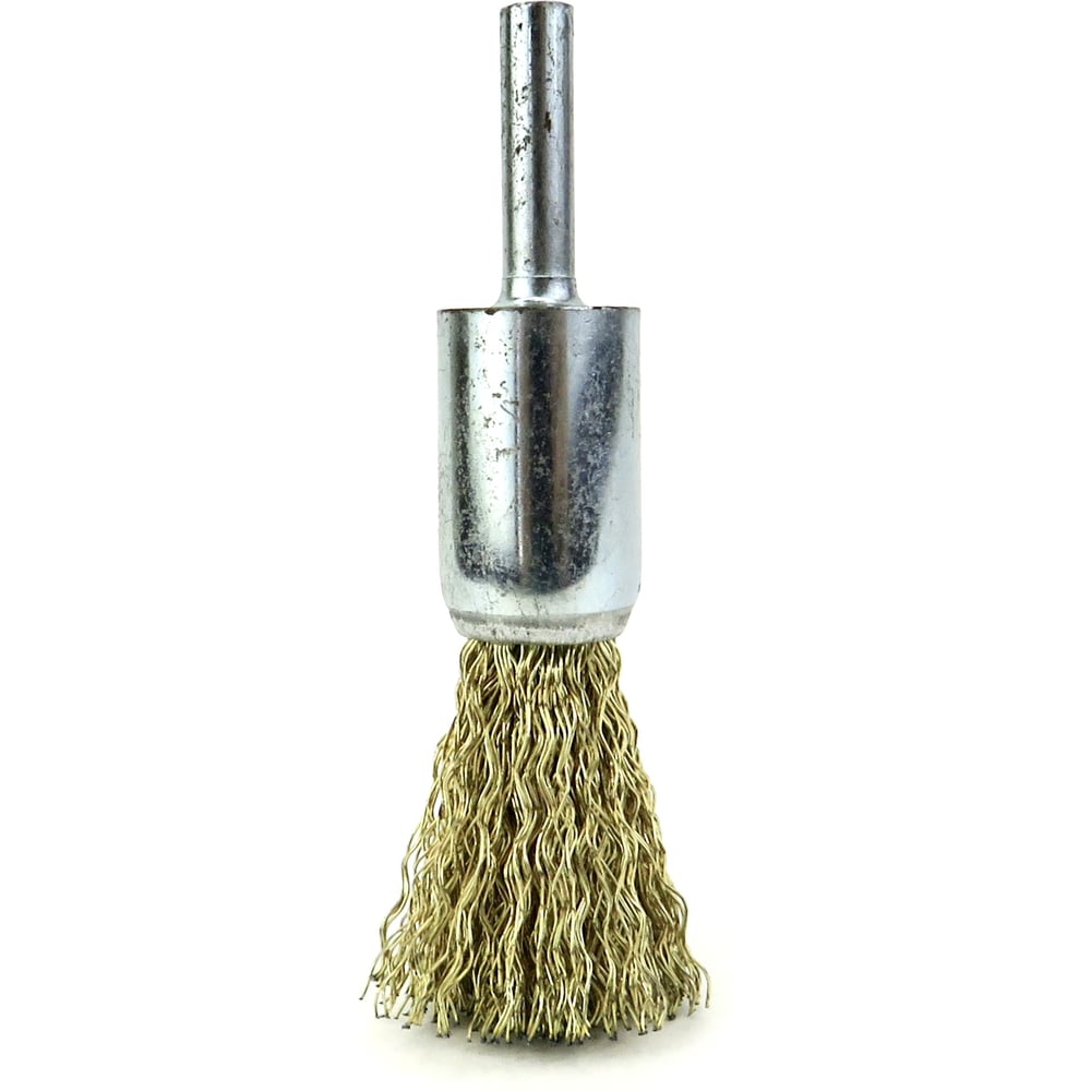 Изображение товара Щетка концевая Eurobrush 17 с хвостиком 6х17, ворс гофрированный из латунированной стали