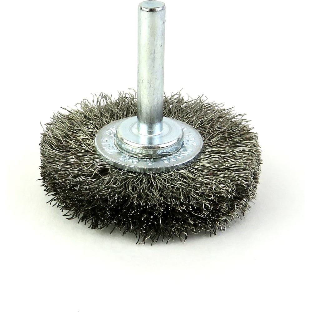Изображение товара Щетка дисковая Eurobrush 50х10 с хвостовиком 6х30 нержавеющая сталь