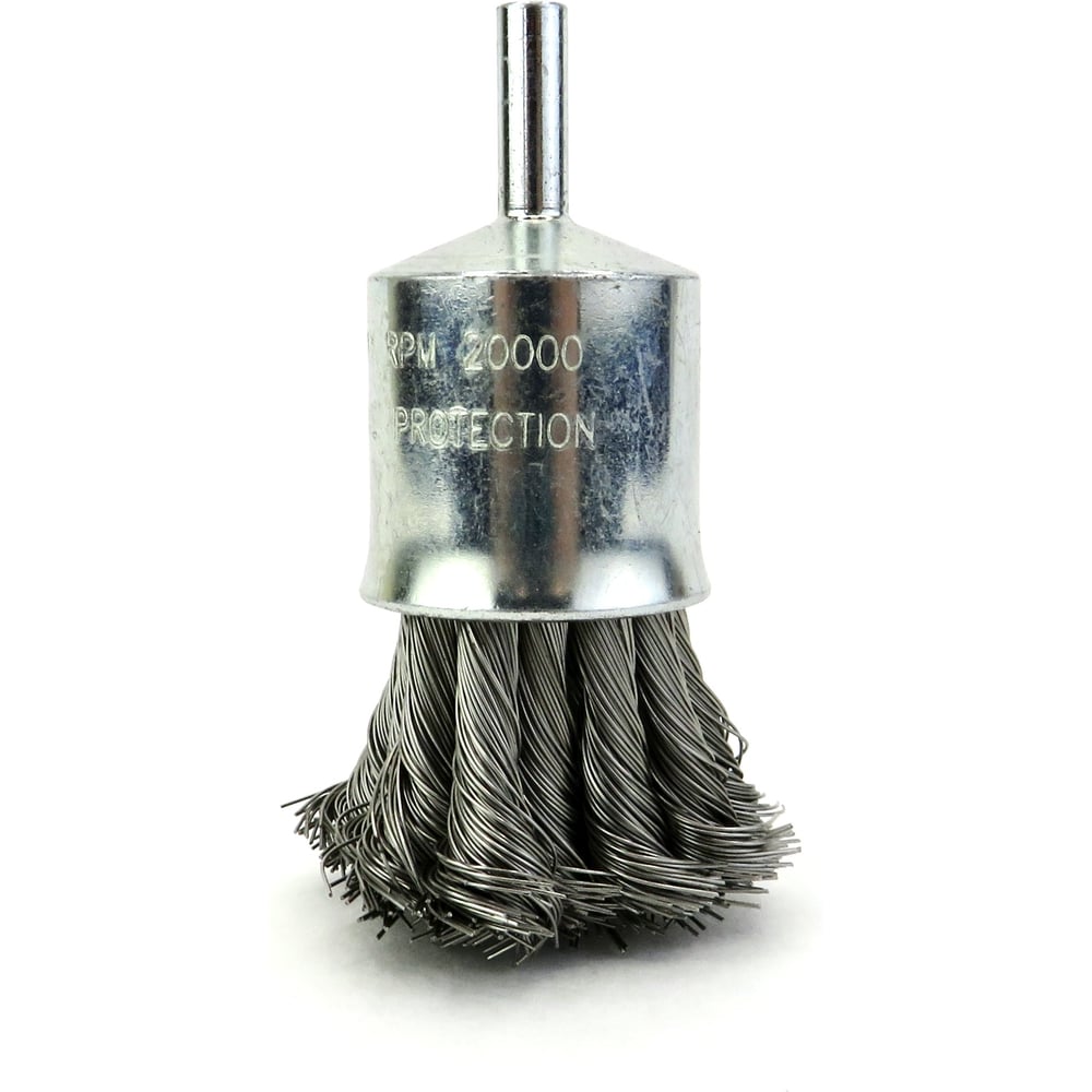 Изображение товара Щетка концевая жгутовая Eurobrush 30 с хвостовиком 6 мм сталь 0.35 мм до 20000 об/мин