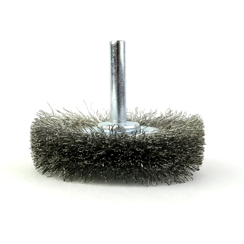 Изображение товара Дисковая щетка Eurobrush 60х12 с хвостовиком 6х30 нержавейка до 18000 об/мин