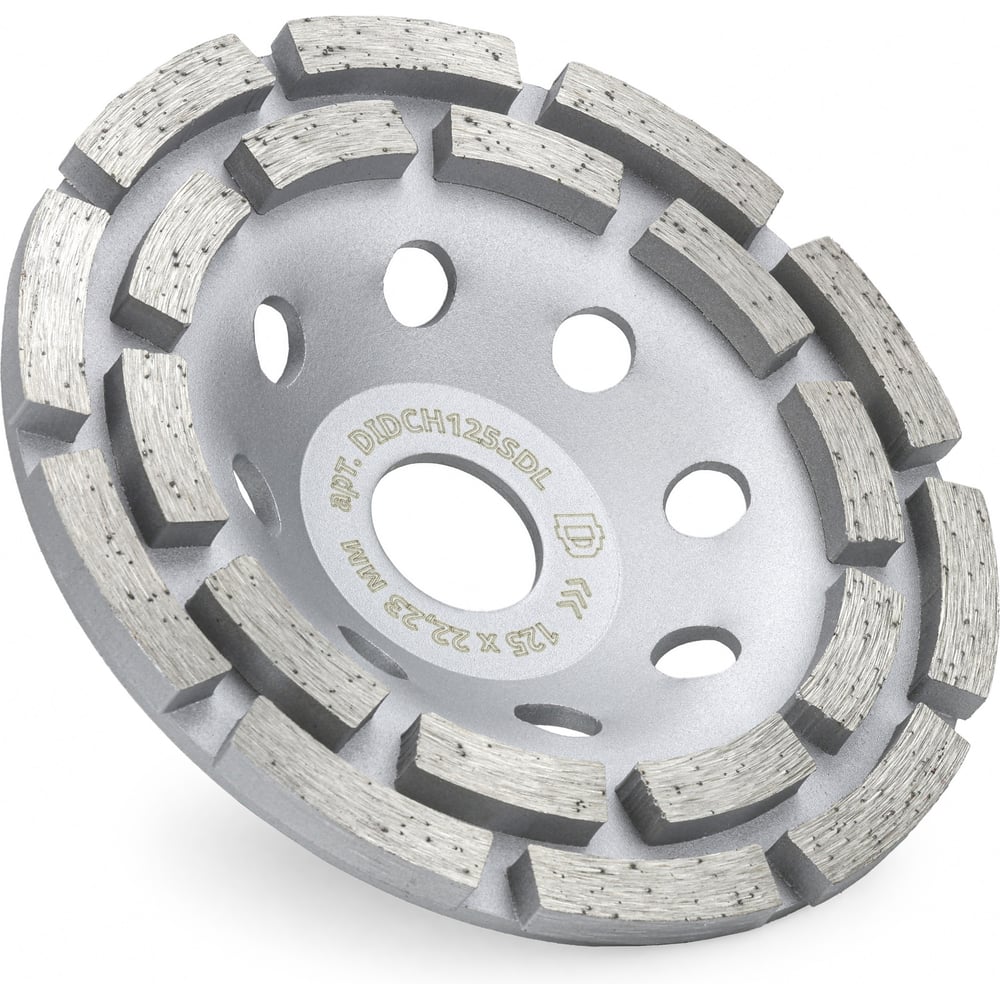 Изображение товара Алмазная чашка Diamond Industrial DIDCH125SDL 125x5x22,2 мм сегментная Изображение товара Алмазная чашка Diamond Industrial DIDCH125SDL 125x5x22,2 мм сегментная