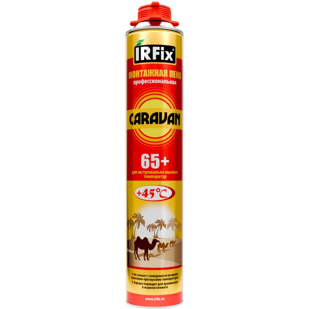Изображение товара Пена IRFIX 65 Caravan профессиональная аэрозоль 800 мл для изоляции и монтажа