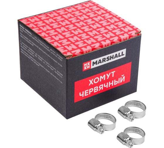 Изображение товара Хомут червячный MARSHALL 12-22 мм (оцинкованная сталь; кратность - 100 шт) MR4103